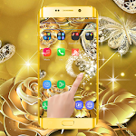 Cover Image of Download Golden Rose Particle LWP  APK