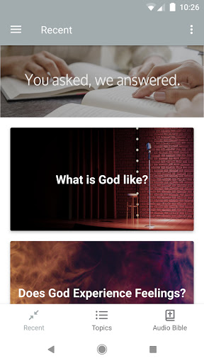 Android application Answers2Questions screenshort