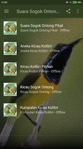 Android application Kicau sogok Ontong Pikat screenshort