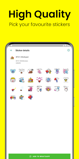 Sticker Cute BT21 for WAStickerApps 2021