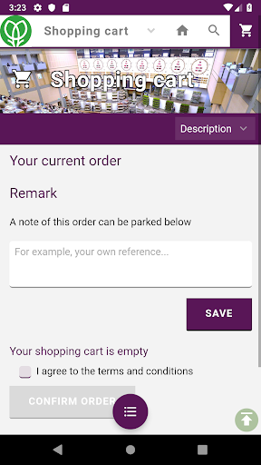 Android application VRM Webshop screenshort