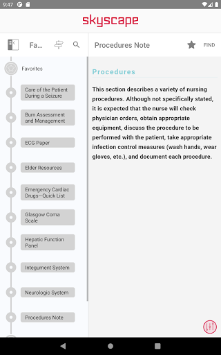 Screenshot of Mosby's PDQ for RN