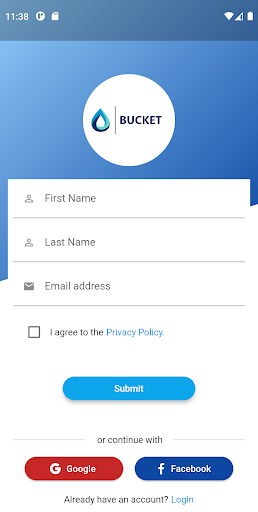 Android application Bucket screenshort