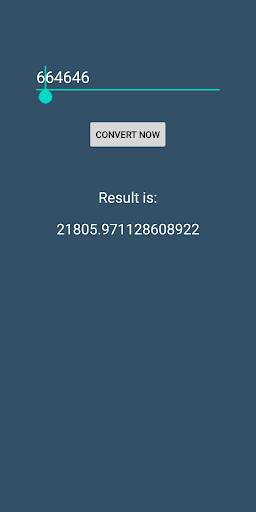 Android application cm to feet converter screenshort