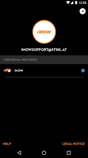 Android application STIHL iMOW® US screenshort