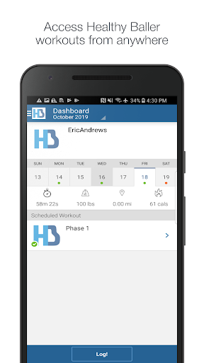 Android application Healthy Baller Training screenshort