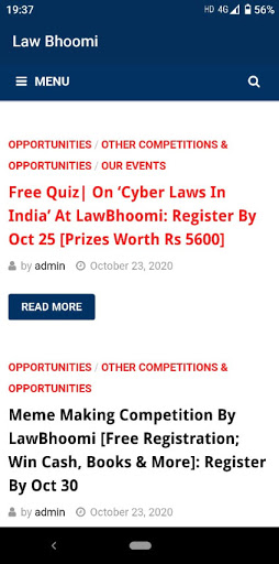 Android application LawBhoomi screenshort