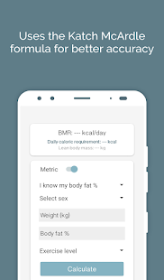 BMR Calculator Screenshot