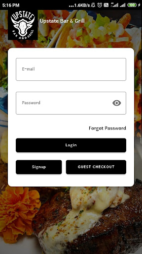 Android application Upstate Bar & Grill screenshort