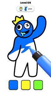 RAiNBOW FRIENDS AZUL BABÃO PARA COLORIR  Coloring pages for kids, Coloring  pages, Blue drawings