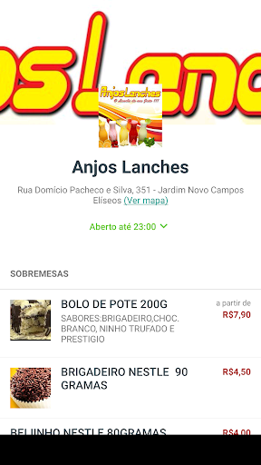 Android application Anjos Lanches screenshort