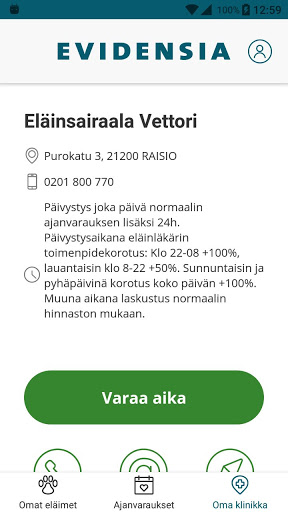 Android application Oma Evidensia screenshort