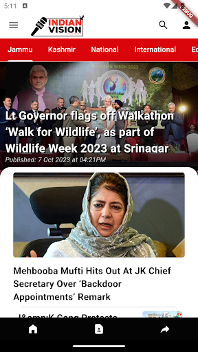 Android application Indian Vision News screenshort