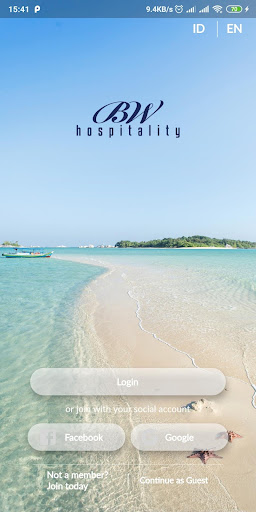Android application BW Hospitality screenshort