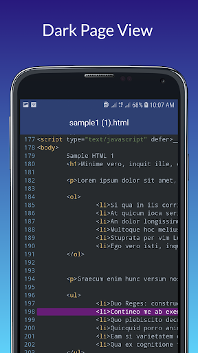 Android application Html Viewer: Read Html Code screenshort