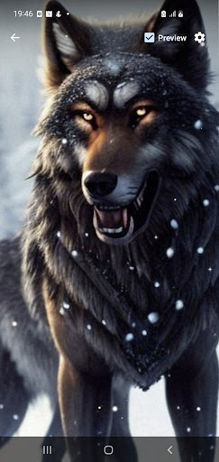 Black Wolf Live Wallpaper Screen 3