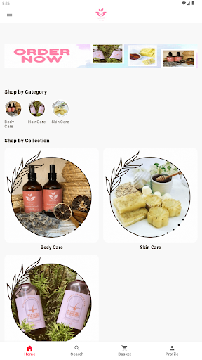 Android application NATURES GIVING screenshort