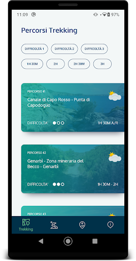 Android application Trekking San Pietro screenshort