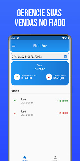 Android application FiadoPay screenshort