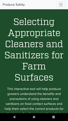 Android application Produce Safety screenshort