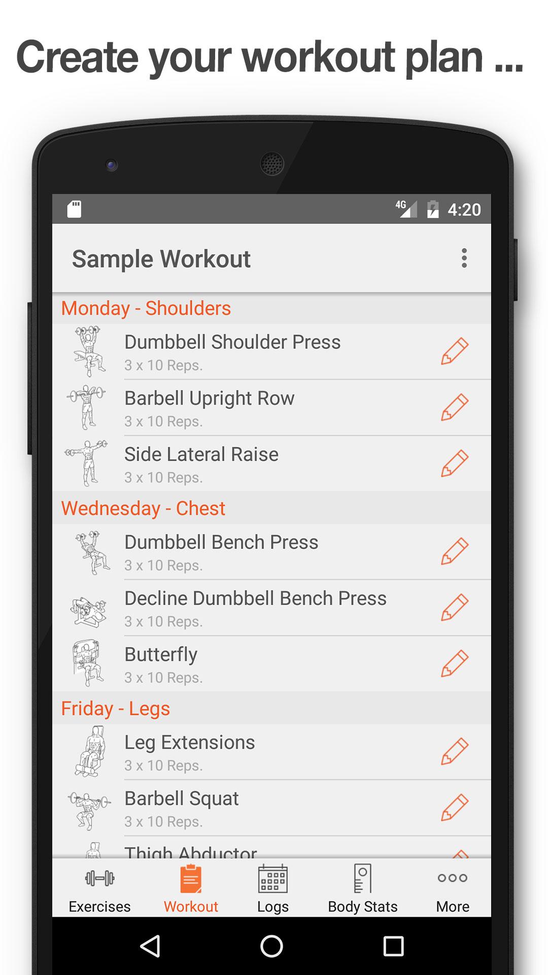 Android application Fitness Point screenshort