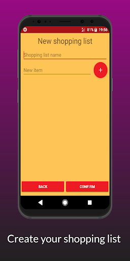 Shared shopping list Screen 2