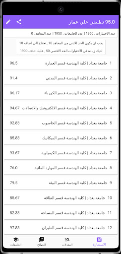 قبولي - جامعات العراق Screen 2