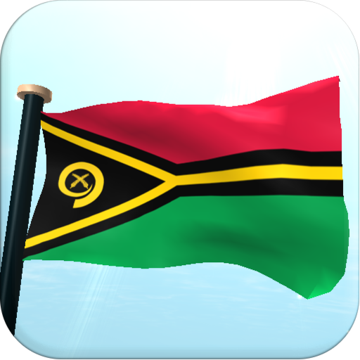 Vanuatu Flag 3D Free Wallpaper logo