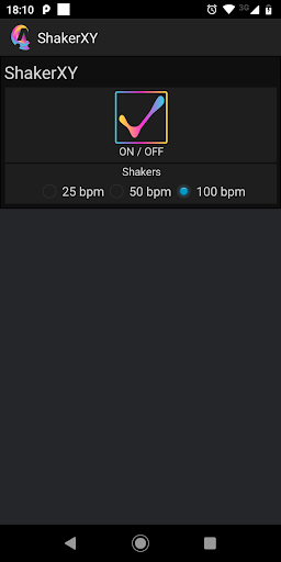 Android application ShakerXY screenshort