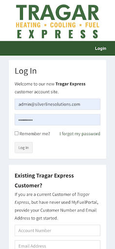 Android application Tragar Express screenshort