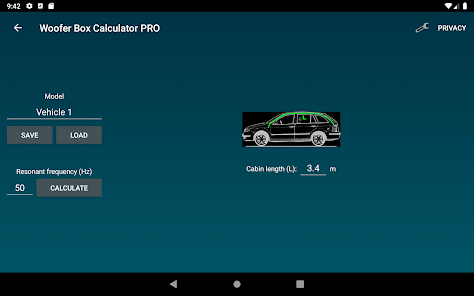 Captura de Pantalla 10 Woofer Box Calculator PRO android