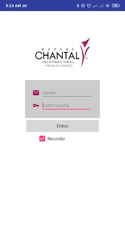 Android application Chantal Enterprise - Uso inter screenshort