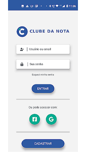Android application Clube da Nota screenshort