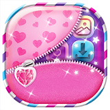 Cute Pink Zipper Lock Screen icon