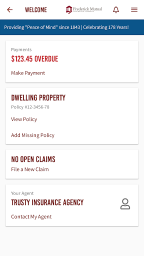 Android application Frederick Mutual Insurance screenshort
