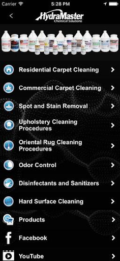 Android application HydraMaster Chemical Solutions screenshort
