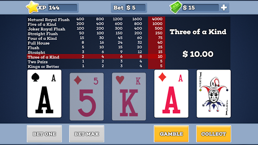 Joker Wild - Video Poker Screen 2