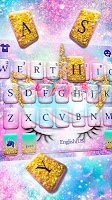 screenshot of Galaxy Flower Unicorn Keyboard