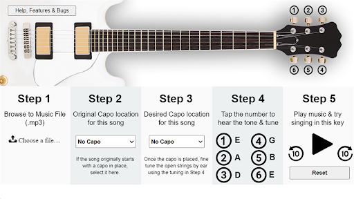 Android application Guitar Vocal Key Finder - Lite screenshort