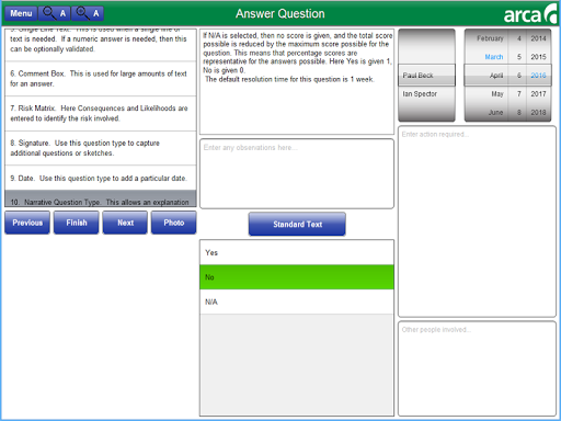 ARCA Audits Screen 3