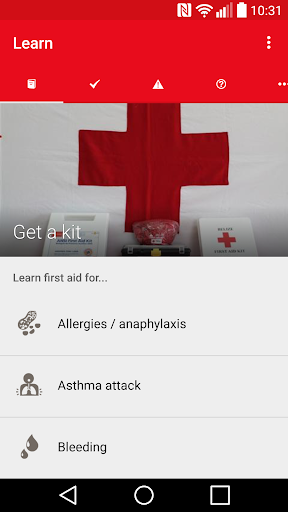 Android application First Aid by Swiss Red Cross screenshort