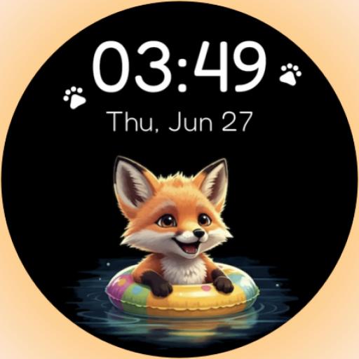 Cute Fox Watch Face: Joy's Day Logo