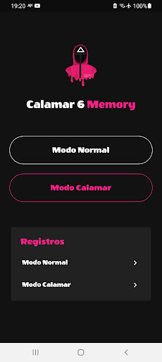 Android application Calamar - Memory screenshort