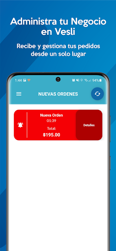 Android application Vesli Negocios screenshort