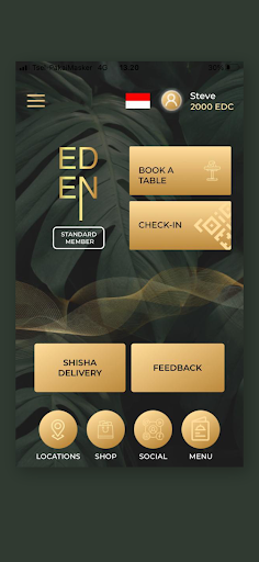Android application EDEN LOUNGE screenshort