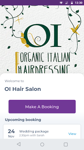 Android application OI Hair Salon screenshort