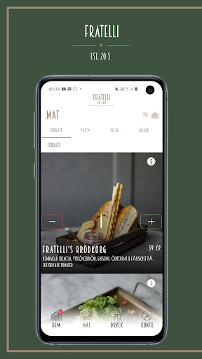 Android application Fratelli screenshort