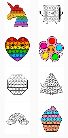 Pop It Coloring Book Game - Screenshot 3