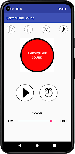 Android application Earthquake Sound screenshort