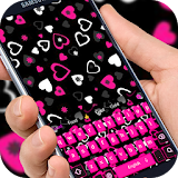 Pink girl love keyboard icon
